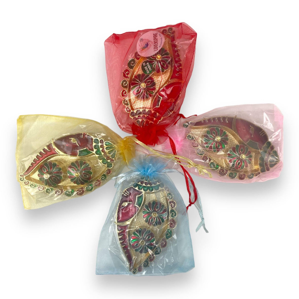 Bulk Ganesh Shankh Haldi Kumkum Holder Roli Chawal/rice Holder Indian Festival Rakhi Pooja Thali Pooja Return Gift Indian Housewarming Gifts Wedding Favor - LoveNspire