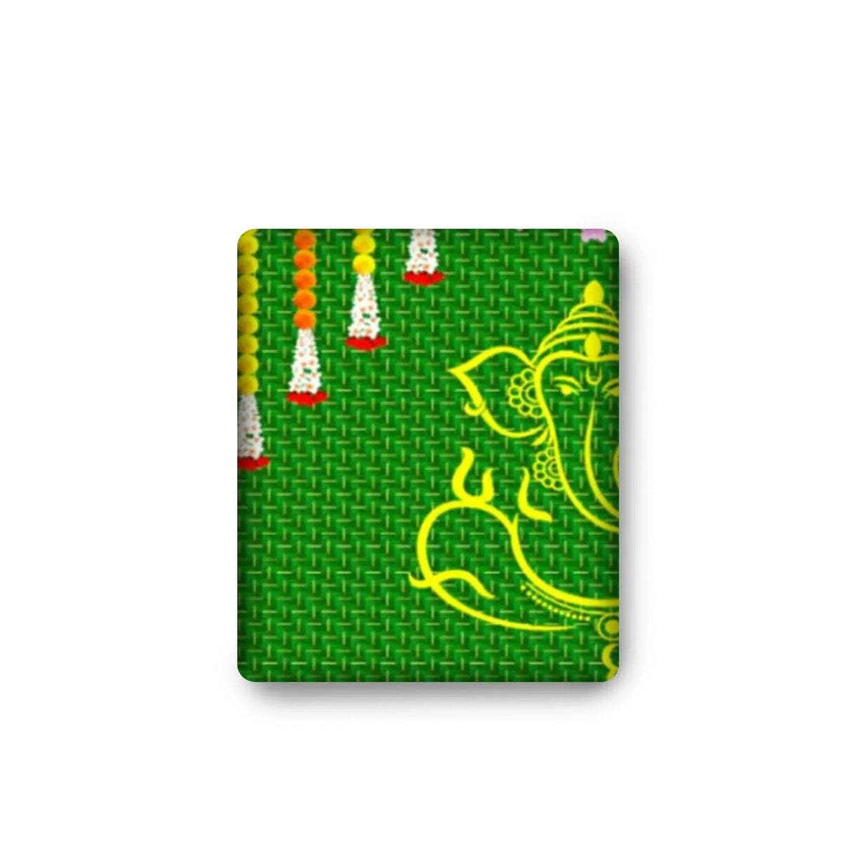 Ganesh with Marigold 5x8 Feet Backdrop Indian Traditional Cloth Ganesh Chaturthi Decor Indian Pooja Wall Decor Indian Wall Art Photo Decor Banner Decorative Pooja Cloth Wedding Favor - LoveNspire