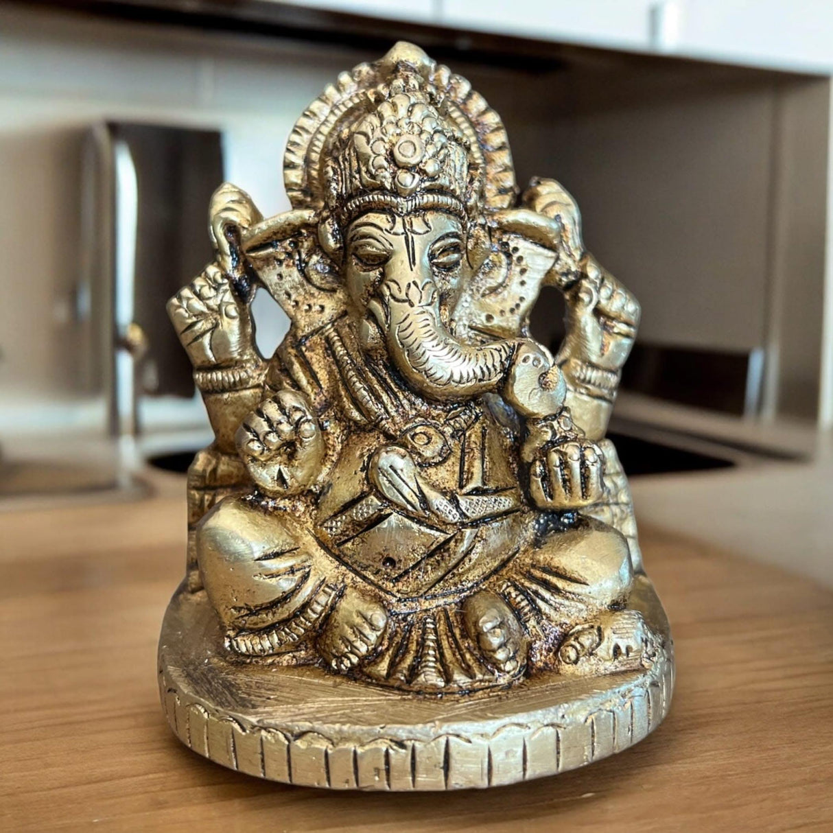 Ganesha Brass Idol, Altar, Deity, Ganesh Idol, Ganapati Idol, Ganesha Statue, Ganapati Idol, Diwali Gift - LoveNspire
