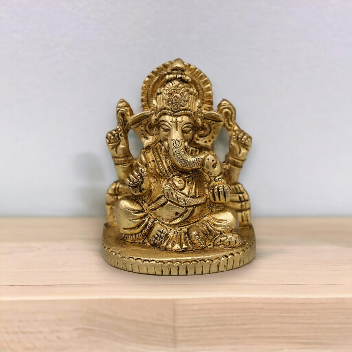 Ganesha Brass Idol, Altar, Deity, Ganesh Idol, Ganapati Idol, Ganesha Statue, Ganapati Idol, Diwali Gift - LoveNspire