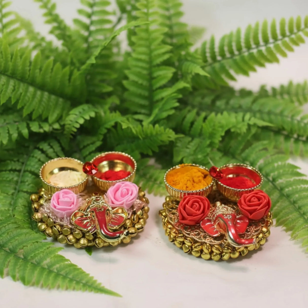 Ganesha Bulk Haldi Kumkum Thali Holder, Pooja Return Gift, Indian Housewarming Gifts, Shivratri, Wedding Favor, Navarathri Favors, Baby Shower - LoveNspire