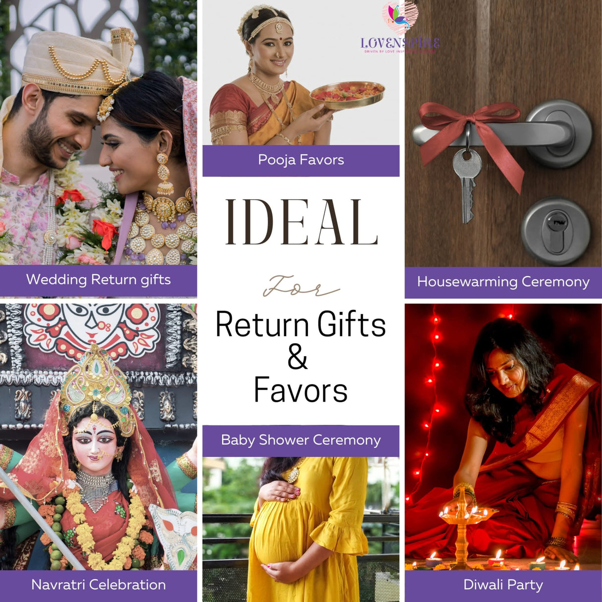 Ganesha Haldi Kumkum Holder Thali, Pooja Return Gift, Indian Housewarming Gifts, Shivratri, Wedding Favor, Navarathri Favors, Baby Shower - LoveNspire