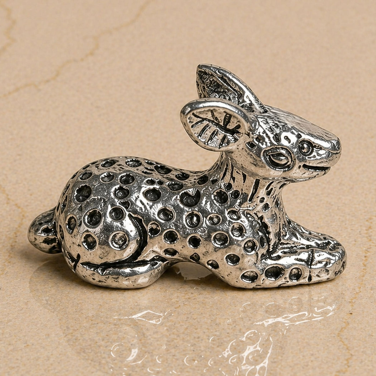 Silver-toned german silver incense stick holder with intricate circular perforations for mess free ash catching