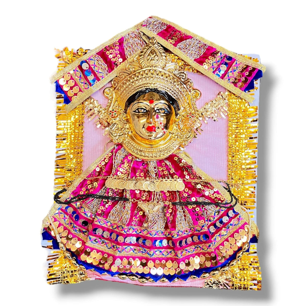 Ornate golden Hindu deity figure representing Goddess Mahalaxmi for divine home decor
