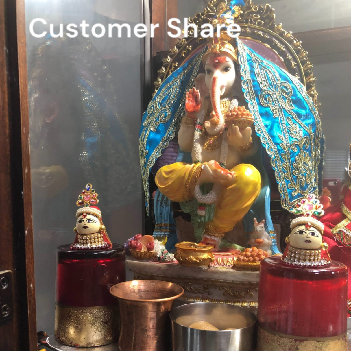 Goddess Riddhi Siddhi Set Riddhi Siddhi Idols Spouse of Ganesha Spiritual Gift Fortune Goddess Mandir Temple Pooja Item Home Office Decor Diwali Decoration Housewarming Gift - LoveNspire