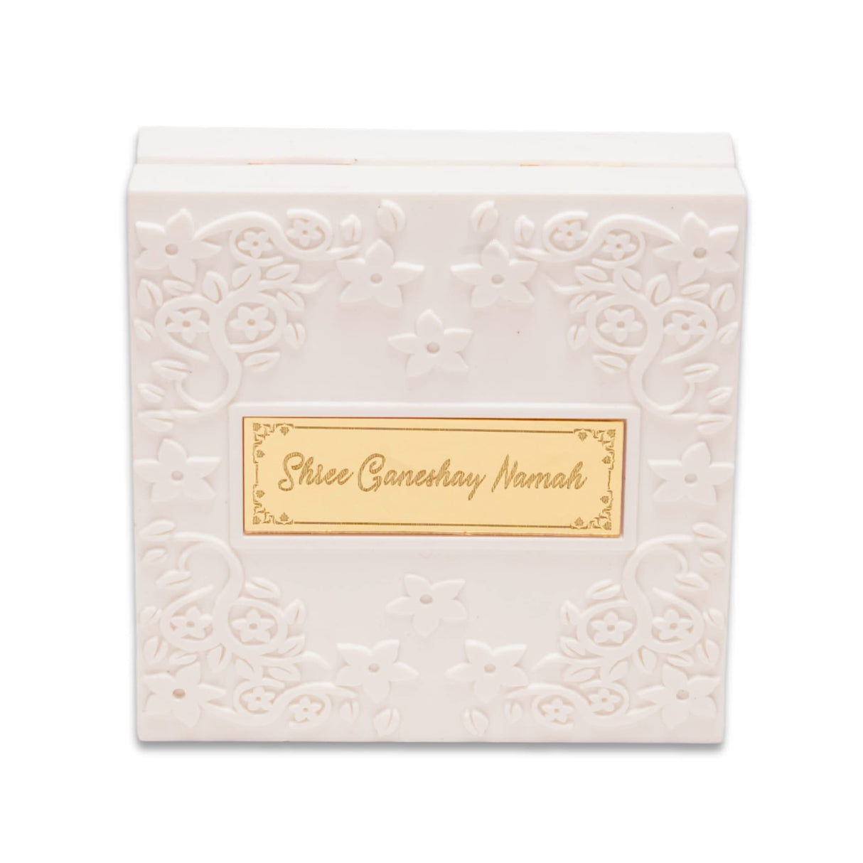 Gold Plated Ganesha Photo Frame with Charan Paduka for Diwali Housewarming Indian Wedding Return Gift Worship Pooja Room Decor Hindu Religious Devotional Paduka Prayer Box Good Luck Gift - LoveNspire