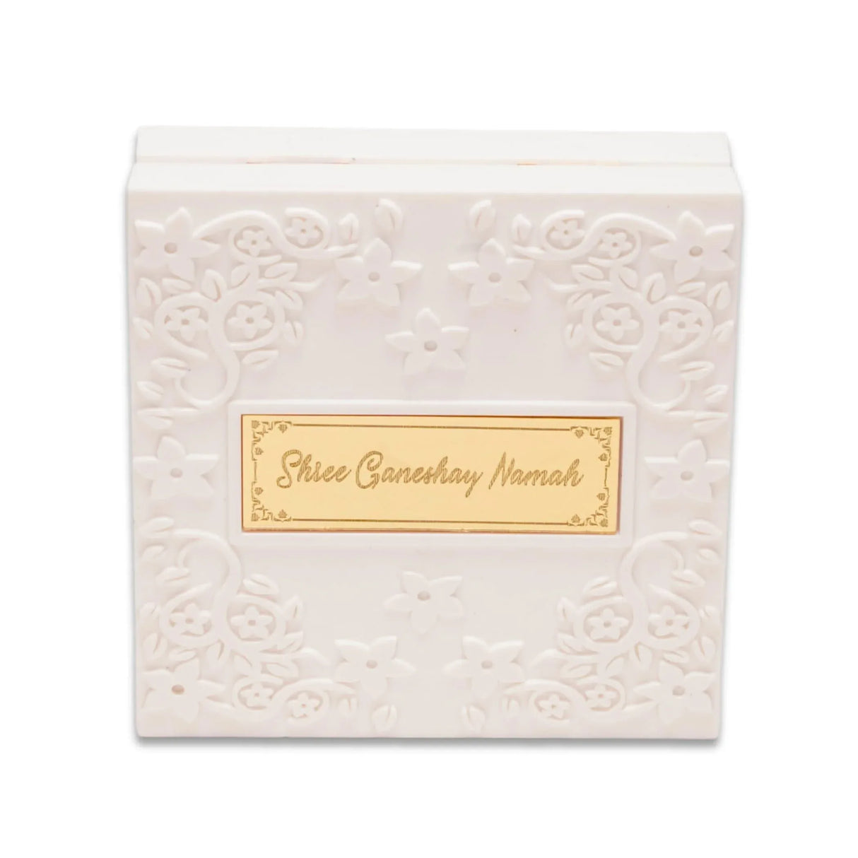 Gold Plated Ganesha Photo Frame with Charan Paduka for Diwali Housewarming Indian Wedding Return Gift Worship Pooja Room Decor Hindu Religious Devotional Paduka Prayer Box Good Luck Gift - LoveNspire