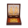 Gold Plated Laxmi Ganesh Photo Frame with Charan Paduka for Diwali Housewarming Return Gift Worship Pooja Room Decor Hindu God Religious Devotional Paduka Prayer Box Momento Prosperity Gift - LoveNspire