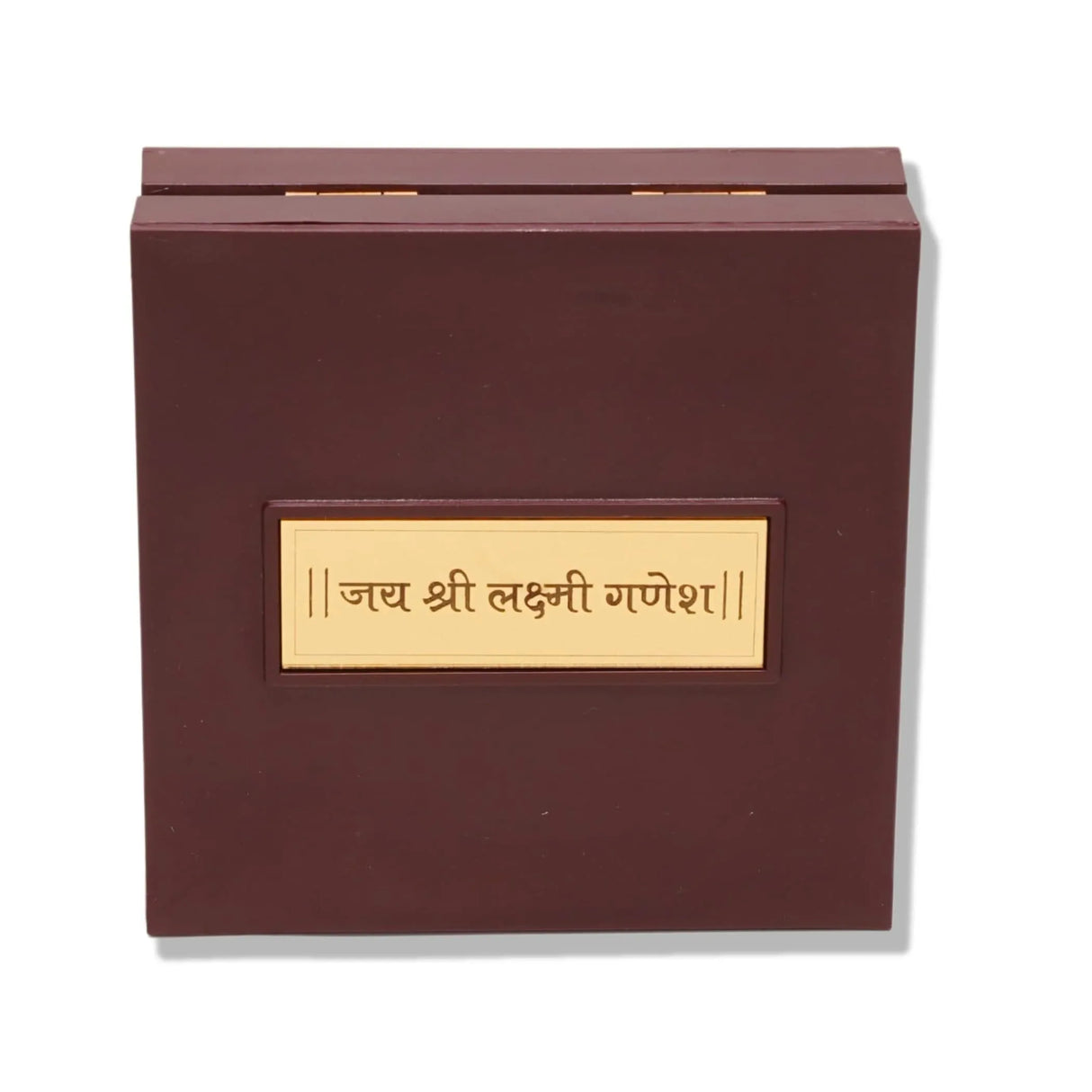 Gold Plated Laxmi Ganesh Photo Frame with Charan Paduka for Diwali Housewarming Return Gift Worship Pooja Room Decor Hindu God Religious Devotional Paduka Prayer Box Momento Prosperity Gift - LoveNspire