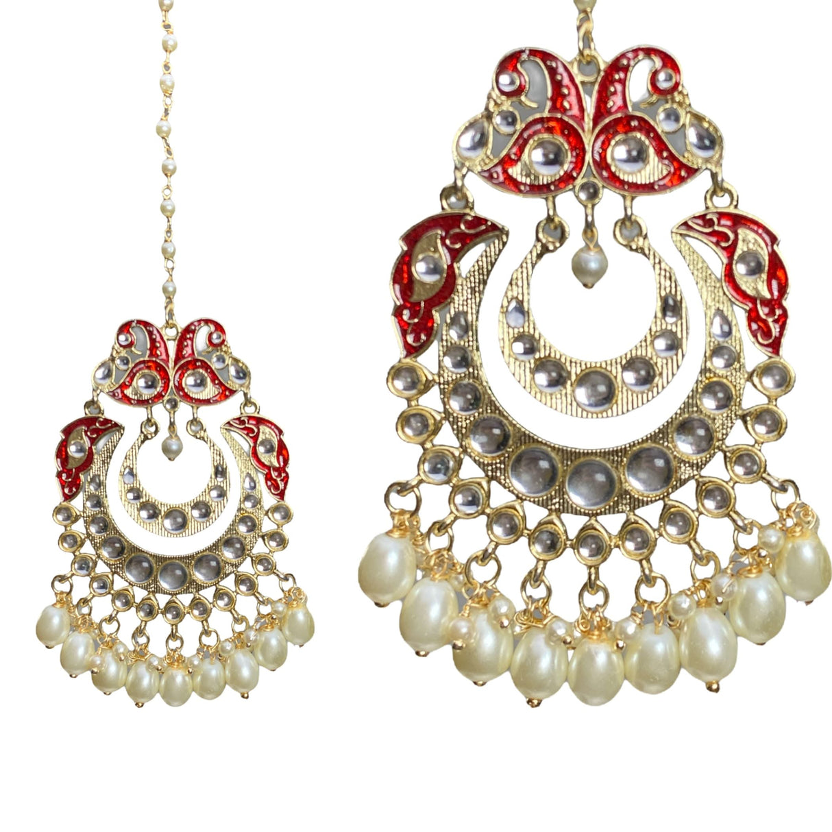 Peacock Maang Tikka with Gold Plating Traditional Matha Patti Jhoomer Indian Women Forehead Jewelry Designer Head Accessory Pakistani Wedding Gift for Her - LoveNspire