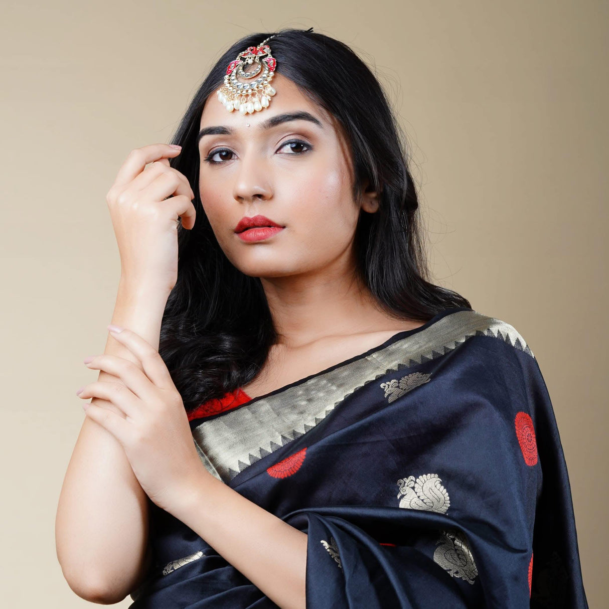 Peacock Maang Tikka with Gold Plating Traditional Matha Patti Jhoomer Indian Women Forehead Jewelry Designer Head Accessory Pakistani Wedding Gift for Her - LoveNspire