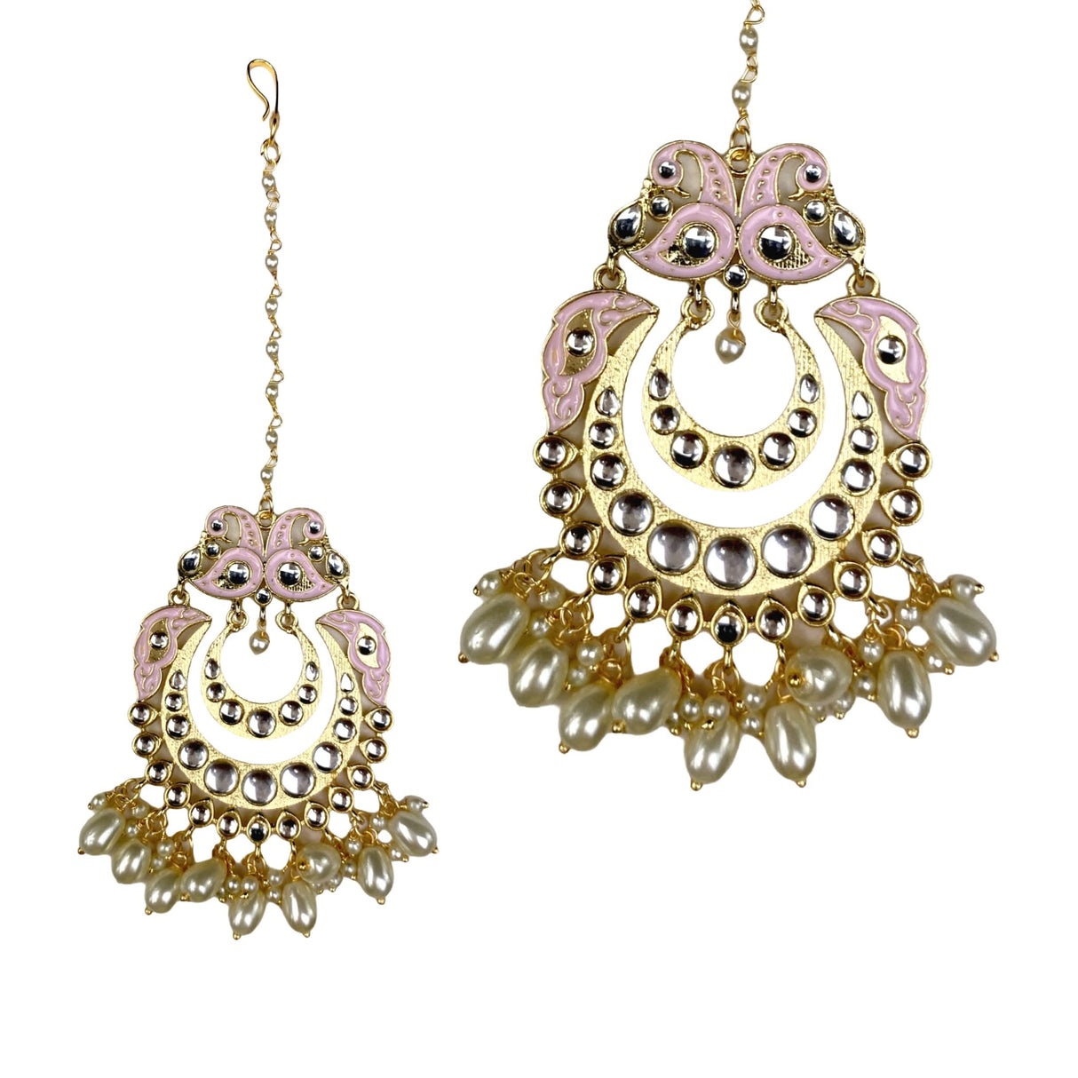 Peacock Maang Tikka with Gold Plating Traditional Matha Patti Jhoomer Indian Women Forehead Jewelry Designer Head Accessory Pakistani Wedding Gift for Her - LoveNspire