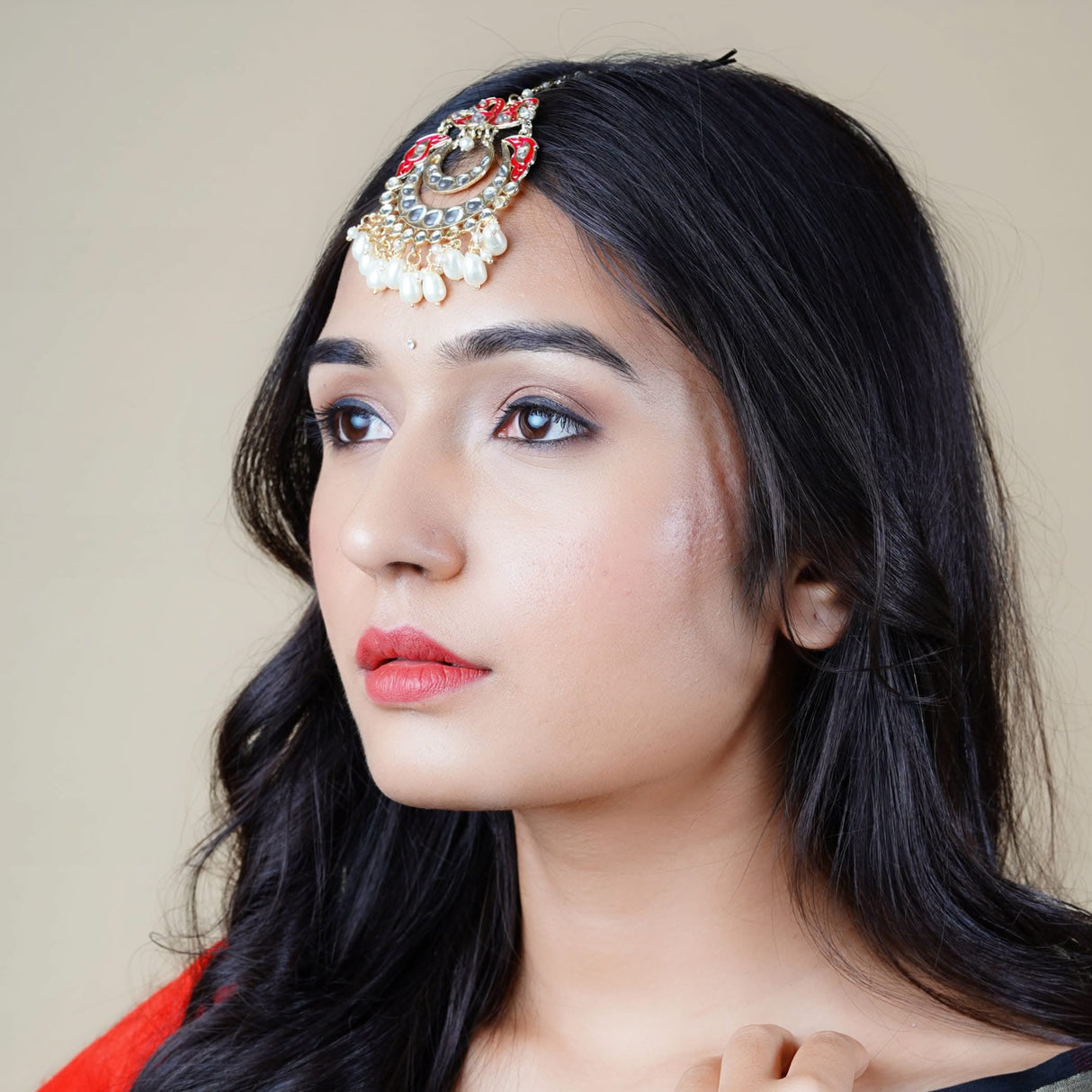 Peacock Maang Tikka with Gold Plating Traditional Matha Patti Jhoomer Indian Women Forehead Jewelry Designer Head Accessory Pakistani Wedding Gift for Her - LoveNspire