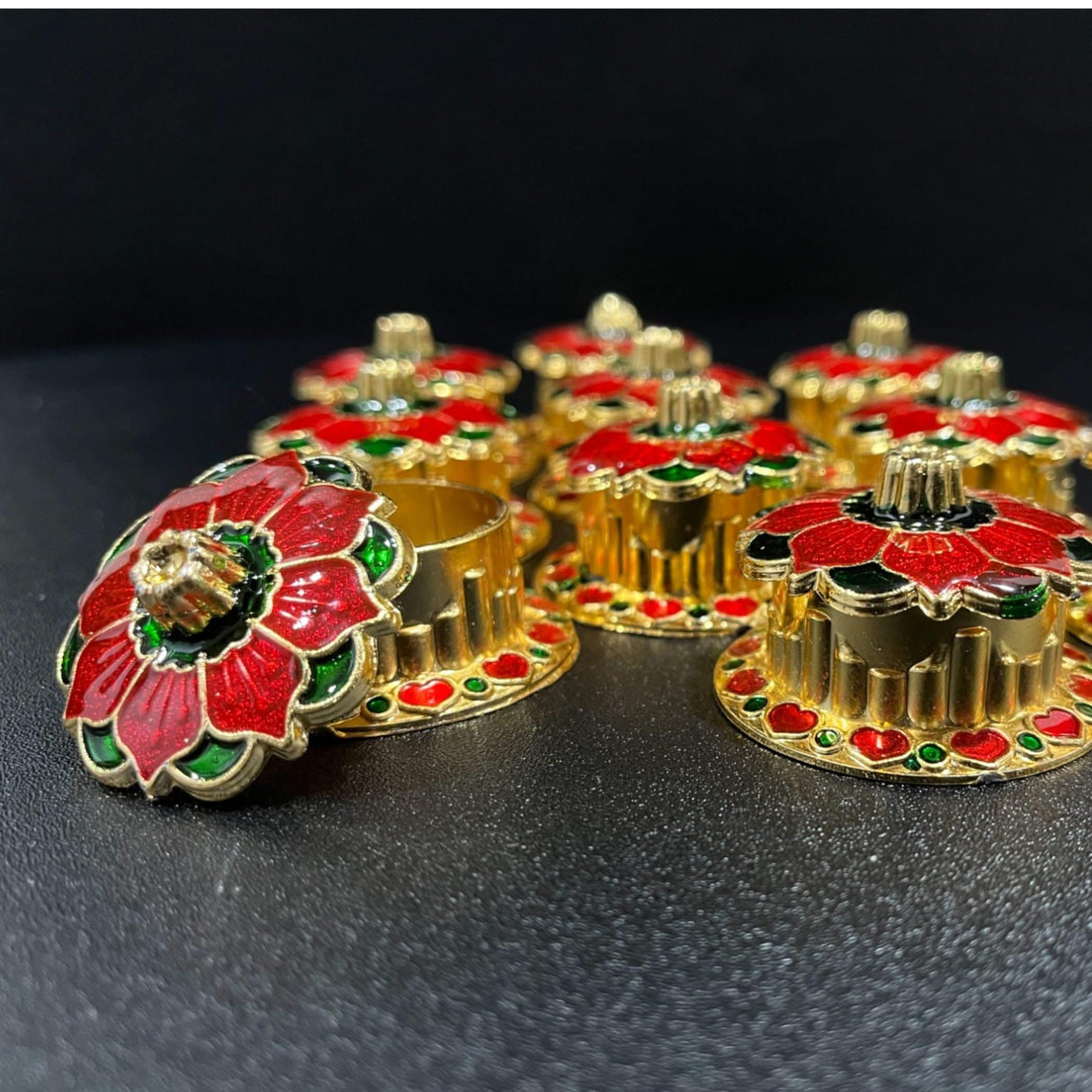 Haldi Kumkum Holder Traditional Roli Chawal/rice Holder Pooja Return Gift Indian Housewarming Hindu Wedding Favor Pujan Temple Decor Item Diwali Gifts - LoveNspire