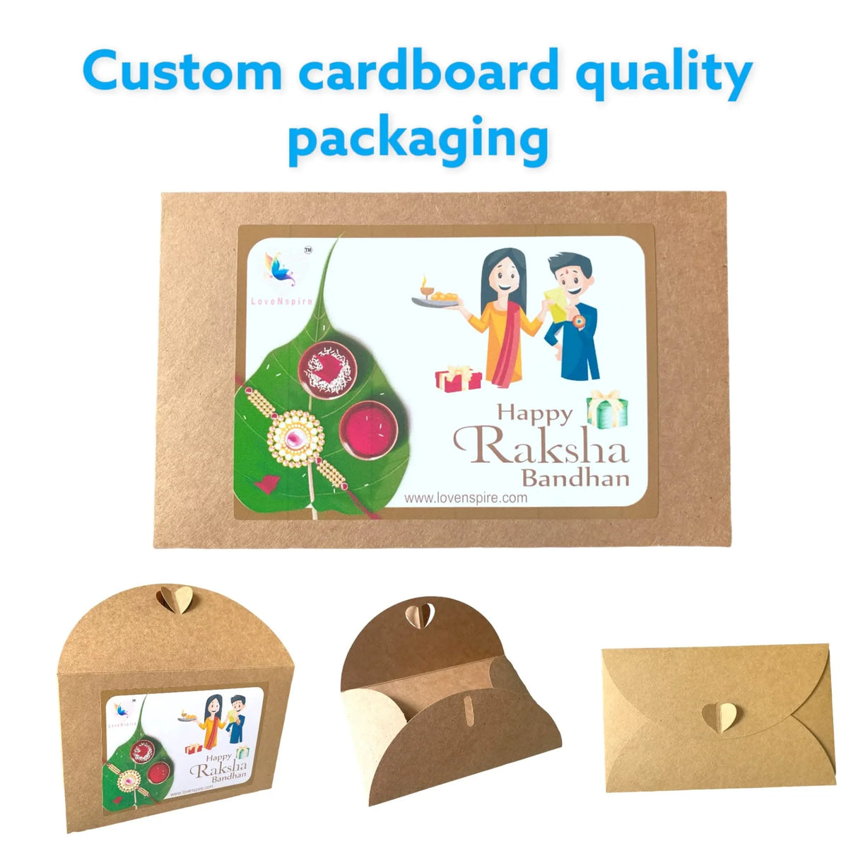 2 CT Golden Pendent Rakhi, Rakhi for Brother, Rakhi for Sister, Rakhi Card, Rakhi Bracelet, Rakhi Gift, Raksha Bandhan, Handmade Rakhi Gifts - LoveNspire