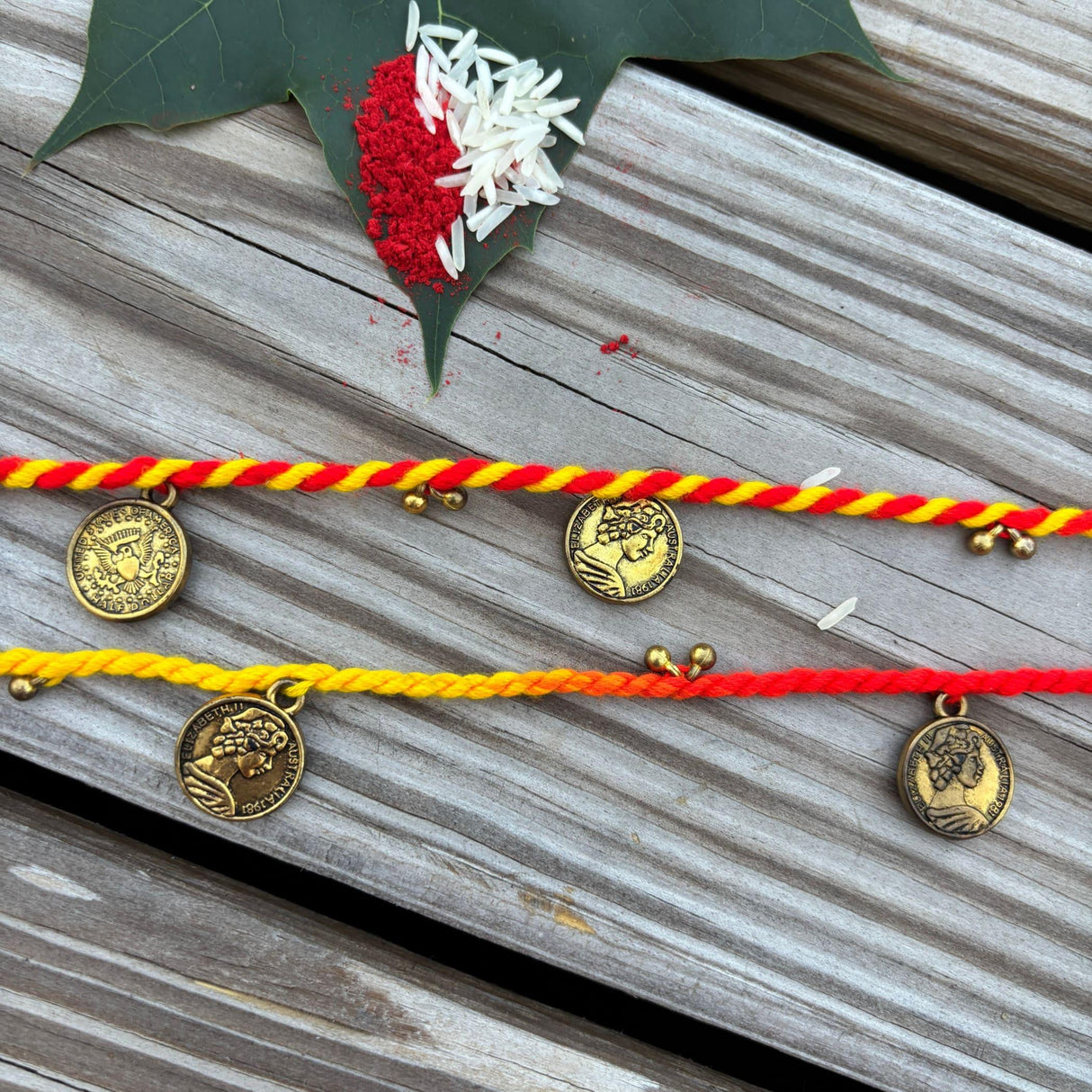2 CT Golden Pendent Rakhi, Rakhi for Brother, Rakhi for Sister, Rakhi Card, Rakhi Bracelet, Rakhi Gift, Raksha Bandhan, Handmade Rakhi Gifts - LoveNspire