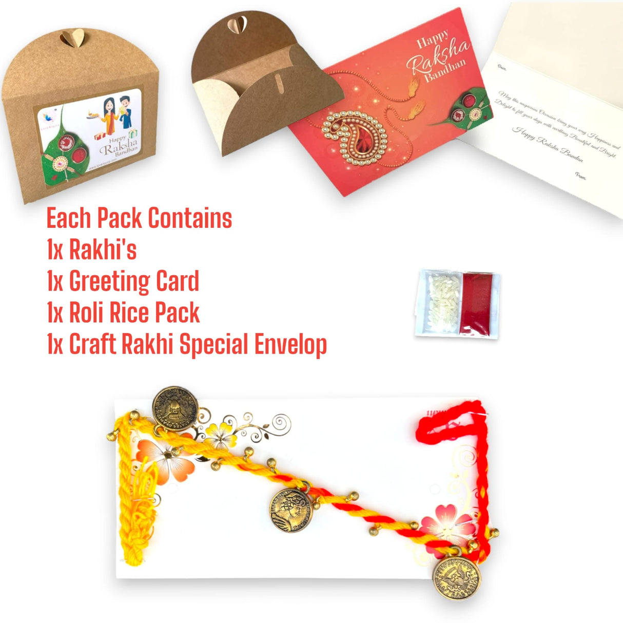 2 CT Golden Pendent Rakhi, Rakhi for Brother, Rakhi for Sister, Rakhi Card, Rakhi Bracelet, Rakhi Gift, Raksha Bandhan, Handmade Rakhi Gifts - LoveNspire