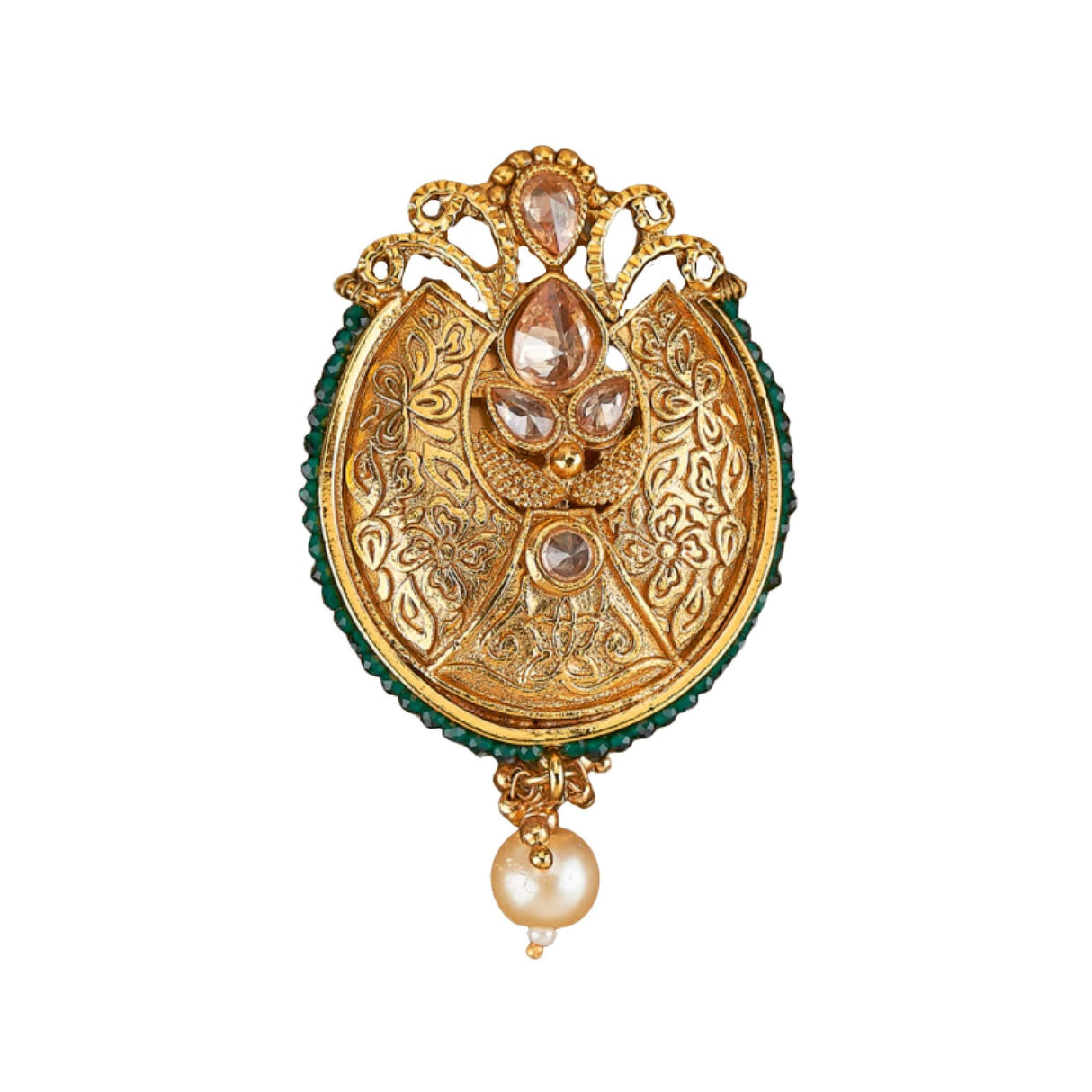 Golden Sari Brooch Indian Saree Lehenga Safety Pin Gold Tone Jewelry Designer Bollywood Safety Pin Indian Wedding Bridal Jewelry Gift for Her Mother’s Day Gift - LoveNspire