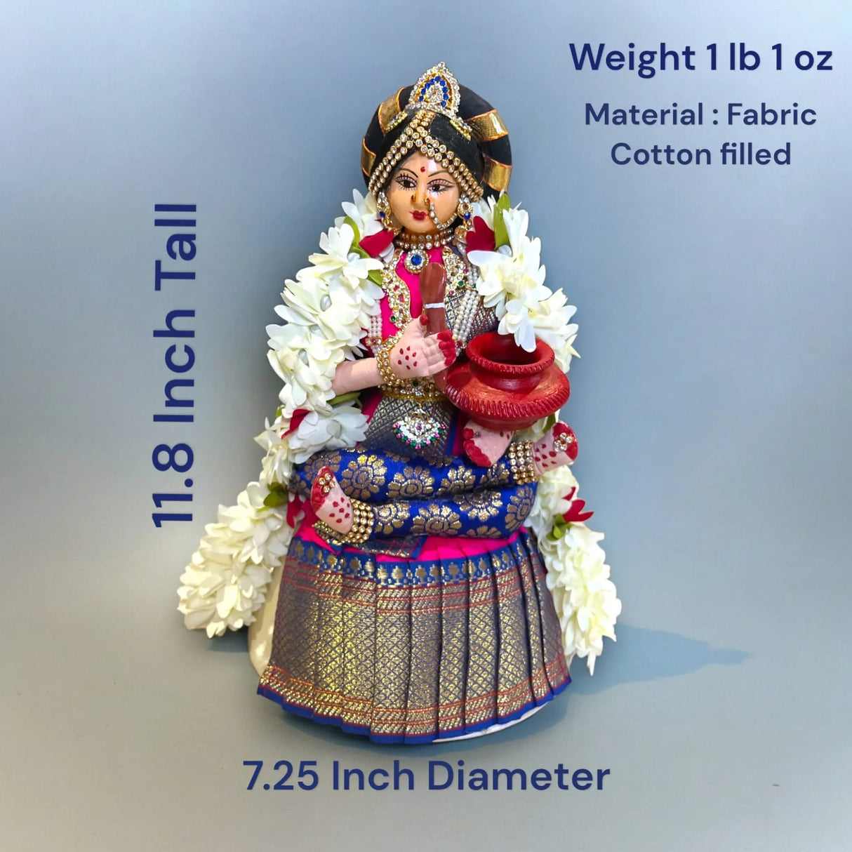 Annapoorani Mata Devi Doll Goddess Annapurna Maa Statue Hindu Idol for Pooja Room Home Office Temple Decor - Annapurni Divine Holy Blessing Housewarming Navaratri Religious Gift - LoveNspire