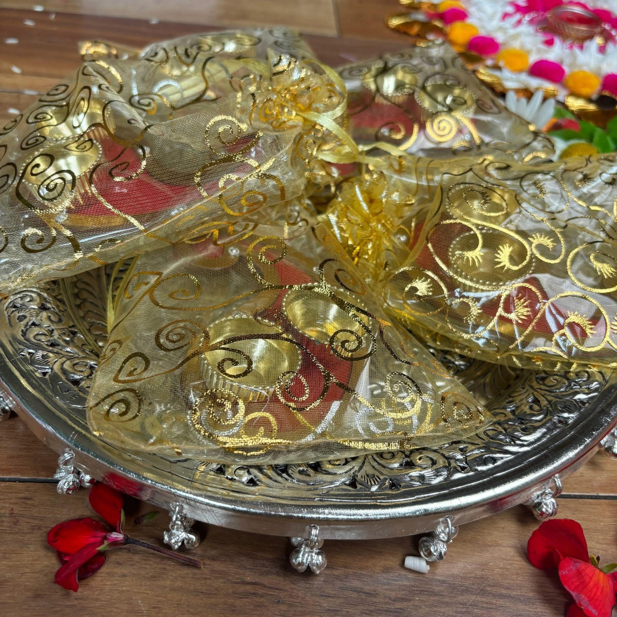 Haldi Kumkum Holder, Pooja Puja Favor, Thamboolam, Pooja Favor, Diwali Gift, Diwali Favor, Deewali Decor, Haldikumkum Plate, Pooja Return Gift - LoveNspire