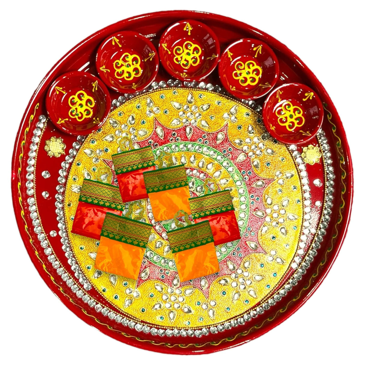 Haldi Kumkum Packets Bulk Handbag Style Mini Packs Premium Sindoor and Turmeric Powder Combo - Hindu Thamboolam Set for Indian Wedding Havan Durga Puja Festive Essentials Return Gift - LoveNspire