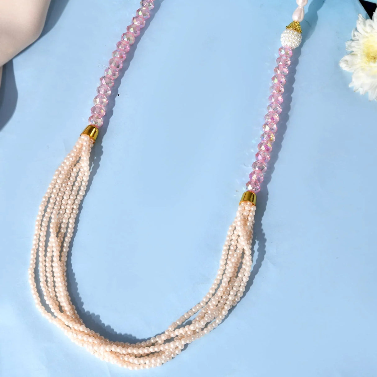 Handmade Wedding Swagat Mala Set – Elegant Moti Pearl Milni Garlands for Baraat Welcome, Reception, Guest Greetings & Indian Celebration Gifts (Set of 6/24) - LoveNspire