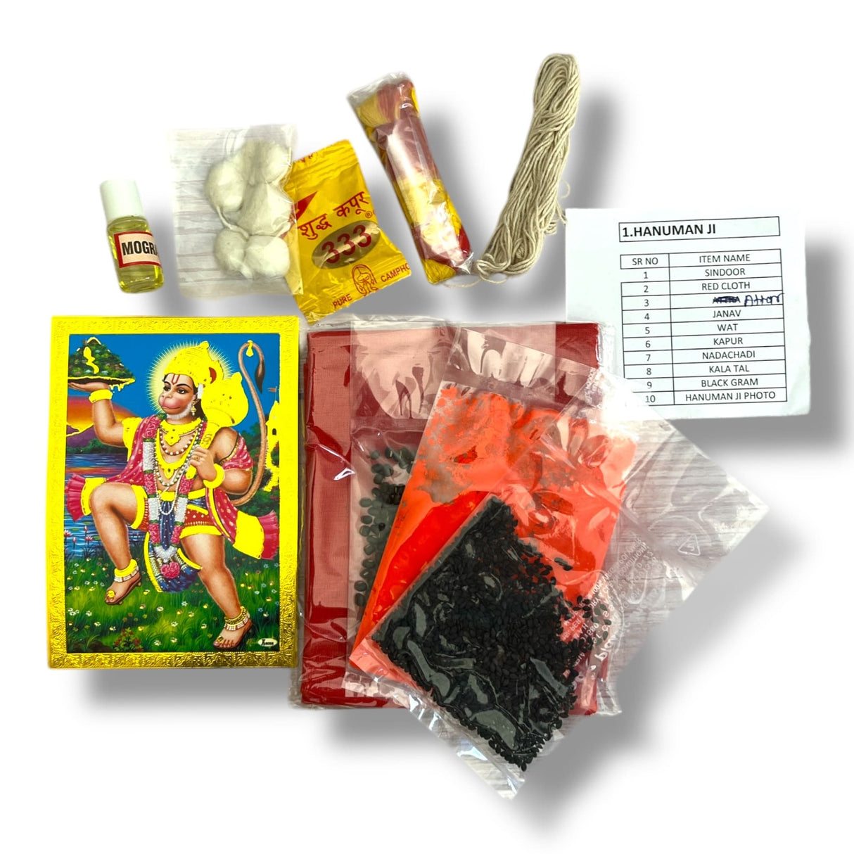 Hanuman Pooja Kit, Bajrang Puja Samagri, Hanuman Statue, Hanuman Photo, Hanuman Pooja Samagri, Maruti Pooja Kit - LoveNspire
