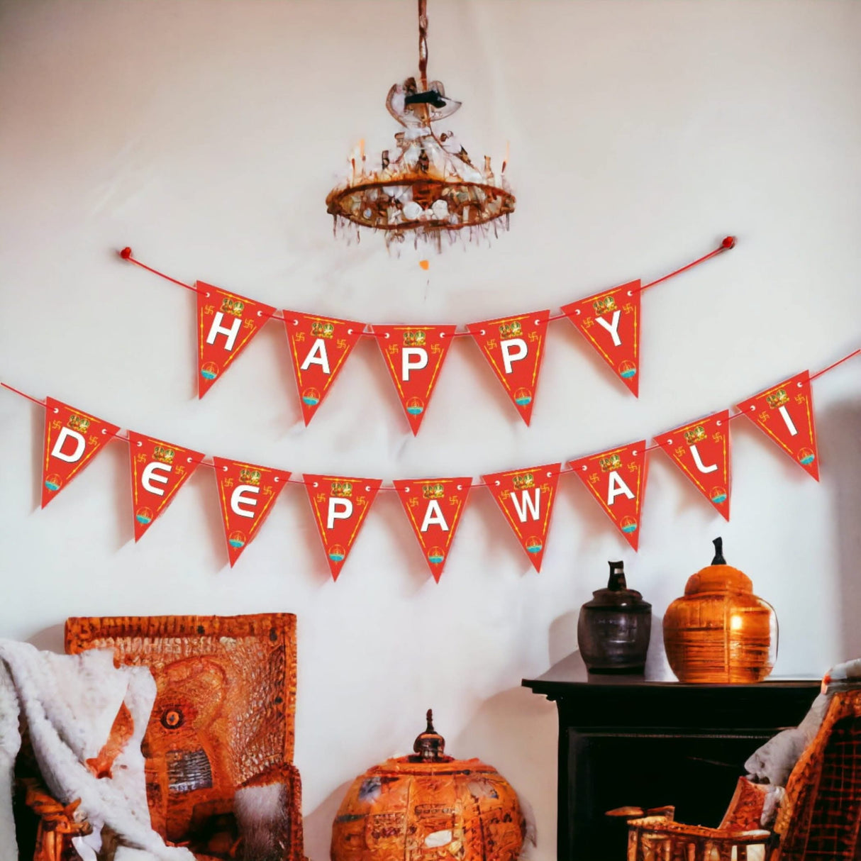 Happy Deepawali Banner, Happy Diwali Banner, Deepawali Decor, Diwali Decorations, Diwali Backdrop, Diwaly Party, Diwali Garland, Diwali Decor - LoveNspire