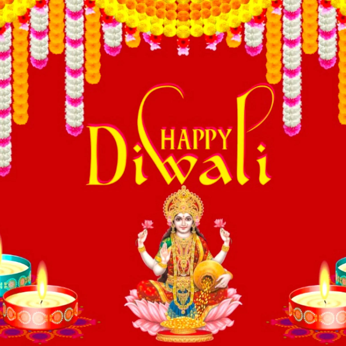 Happy Diwali Banner Indian Traditional Cloth 5x8 Feet Backdrop Indian Diwali Decor Pooja Wall Decor Indian Wall Art Photo Decor Banner Decorative Pooja Cloth Diwali Celebration - LoveNspire