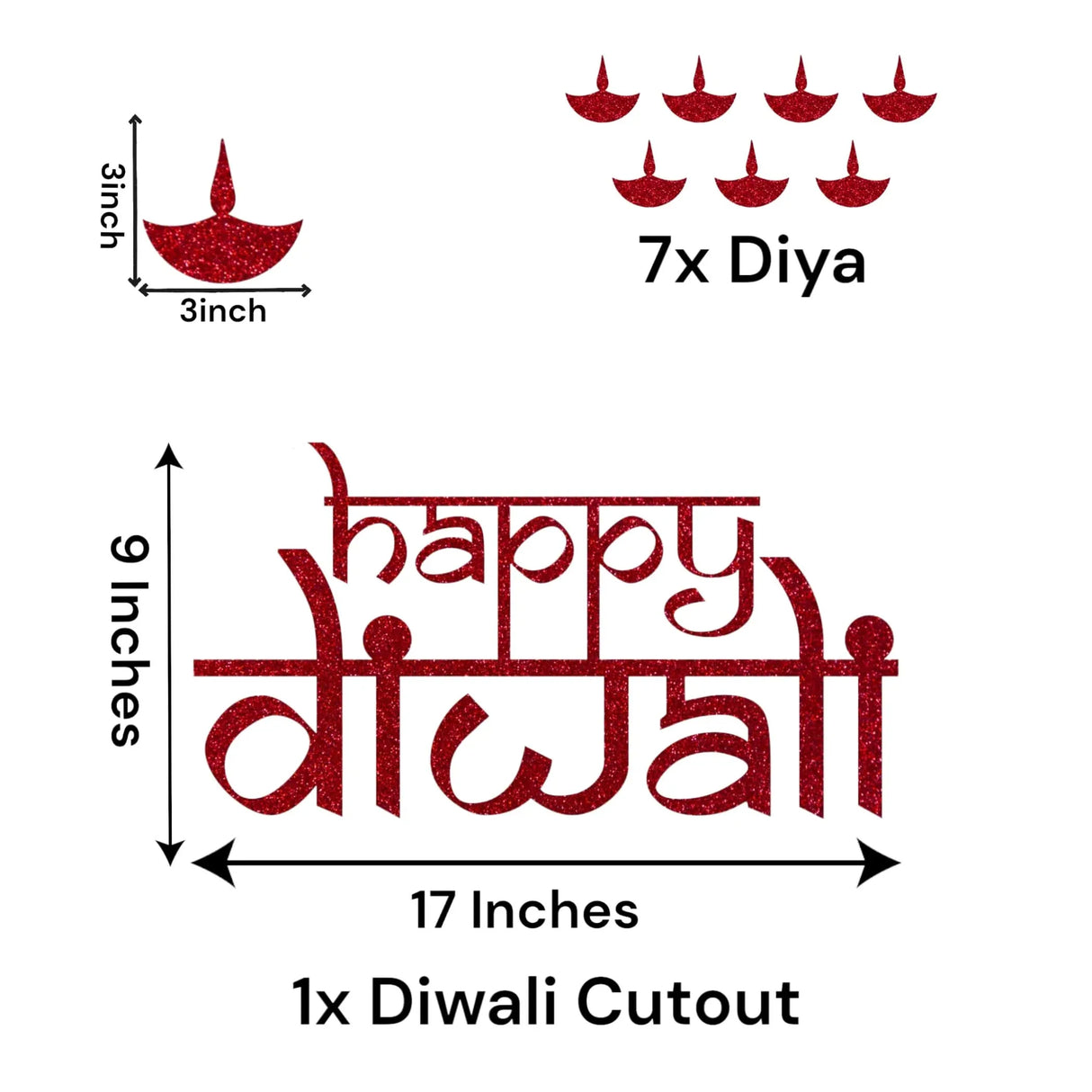 Happy Diwali Sign, Diwali Decoration, Happy Diwali Cutout, Diwali Home Decor, Diwali Backdrop - LoveNspire