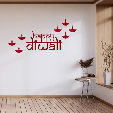 Happy Diwali Sign, Diwali Decoration, Happy Diwali Cutout, Diwali Home Decor, Diwali Backdrop - LoveNspire