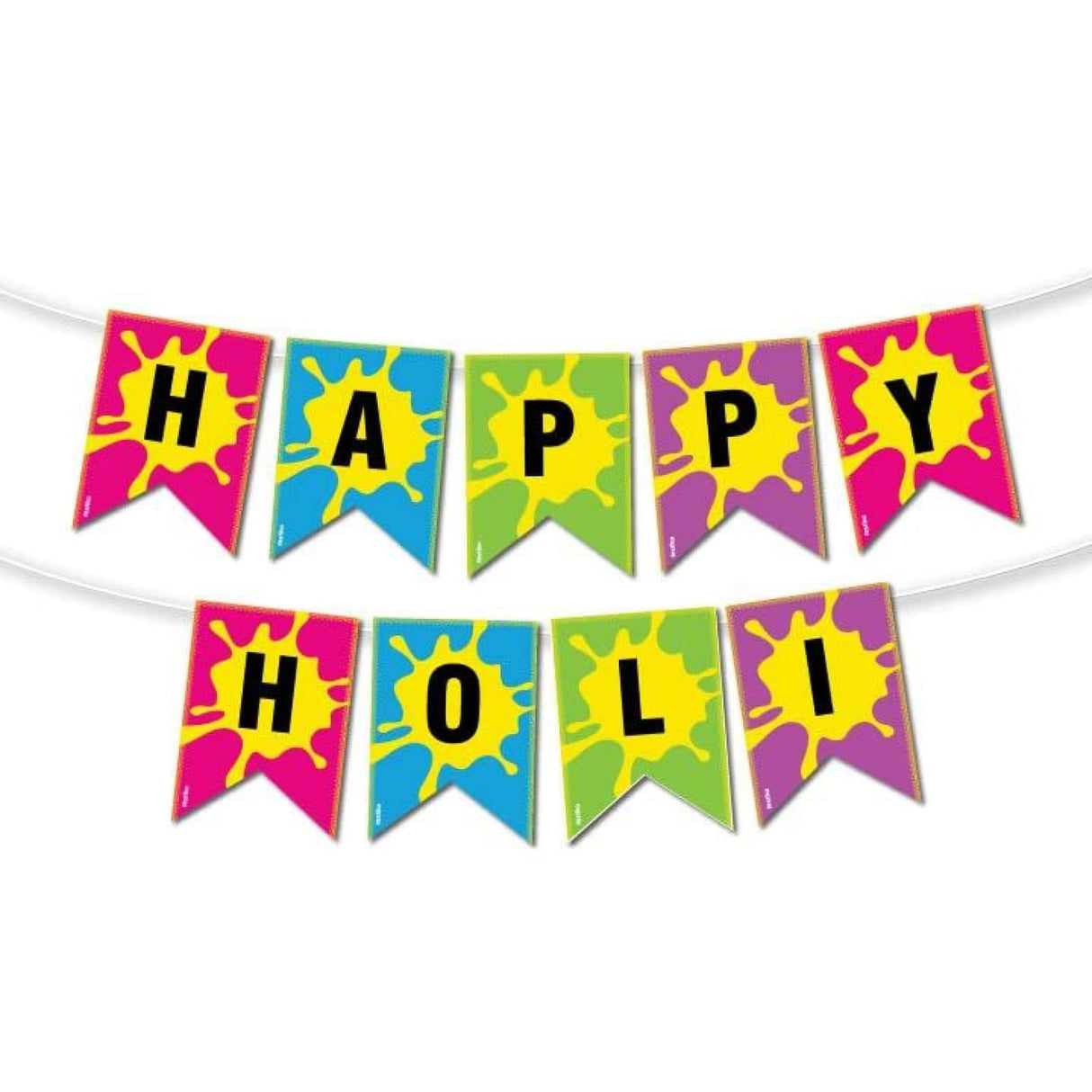 Happy Holi Banners Festival of Colors Indian Festival Colorful Bunting Diy Hindu Holi Decorations Home Indoor Outdoor Decoration Bollywood Party Supplies Home Decor Holi Ideas - LoveNspire