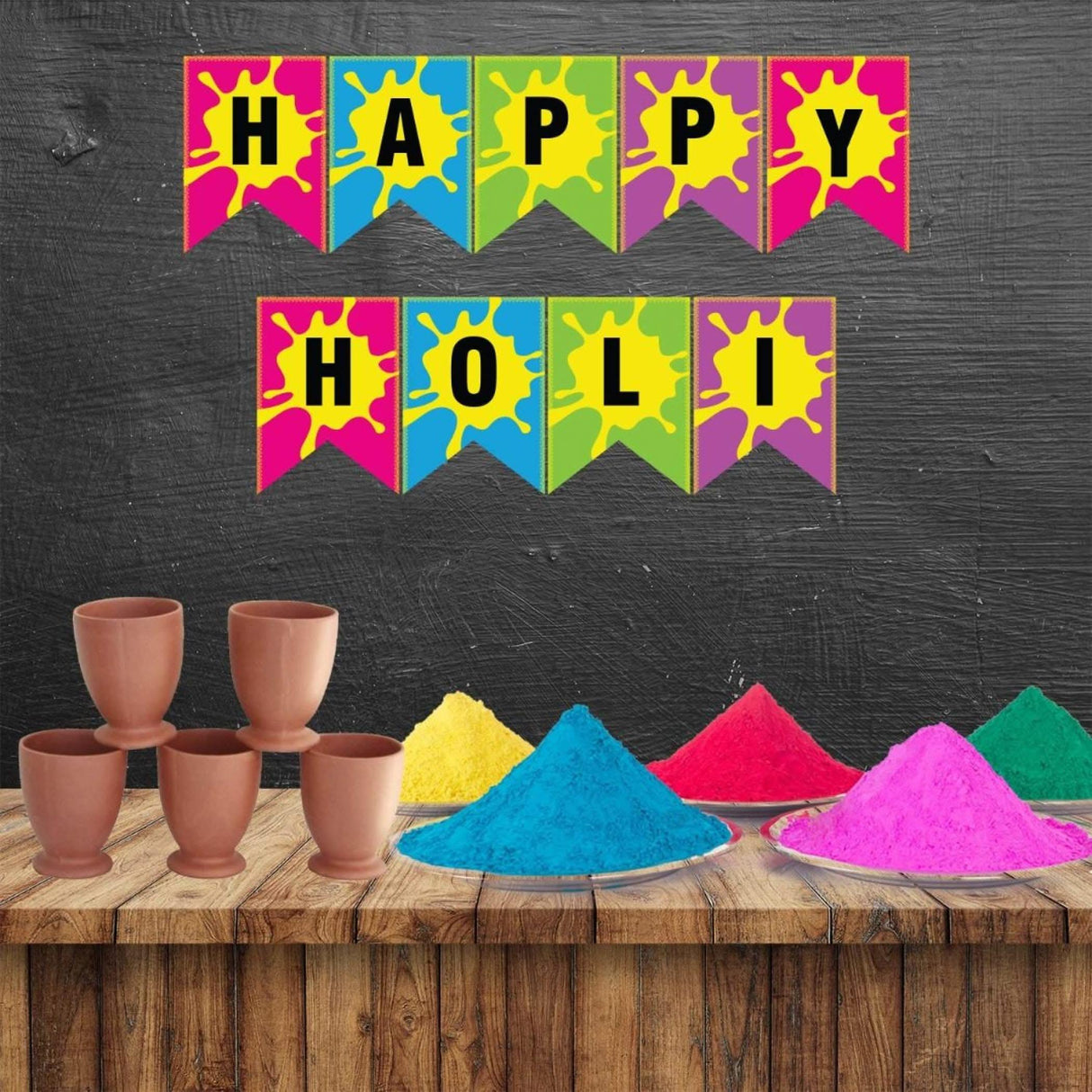 Happy Holi Banners Festival of Colors Indian Festival Colorful Bunting Diy Hindu Holi Decorations Home Indoor Outdoor Decoration Bollywood Party Supplies Home Decor Holi Ideas - LoveNspire