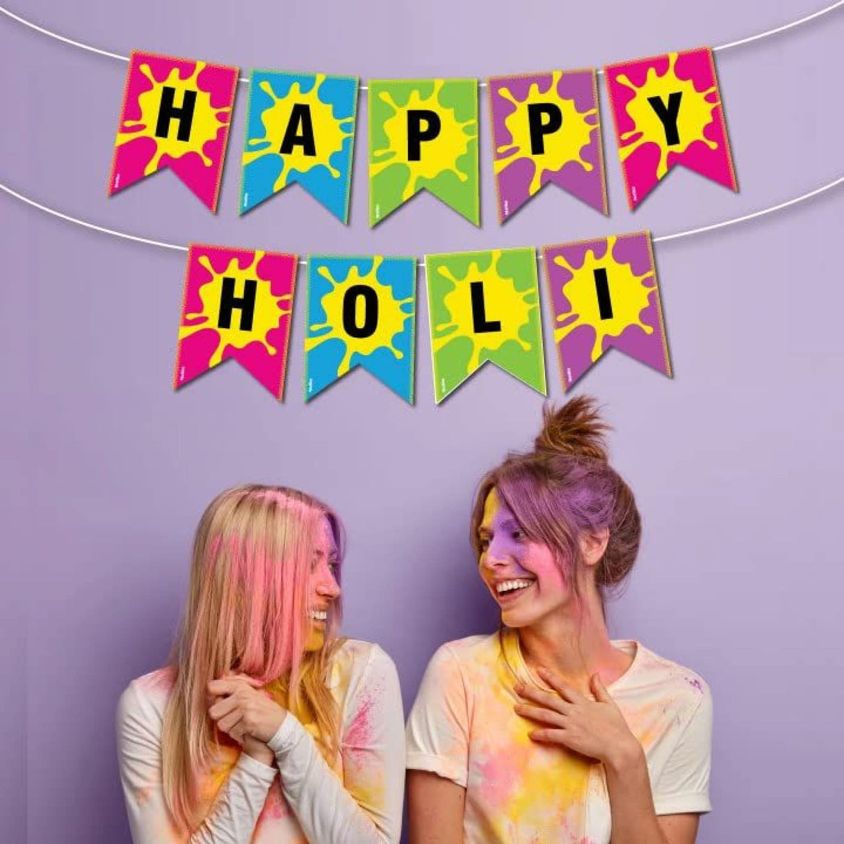 Happy Holi Banners Festival of Colors Indian Festival Colorful Bunting Diy Hindu Holi Decorations Home Indoor Outdoor Decoration Bollywood Party Supplies Home Decor Holi Ideas - LoveNspire