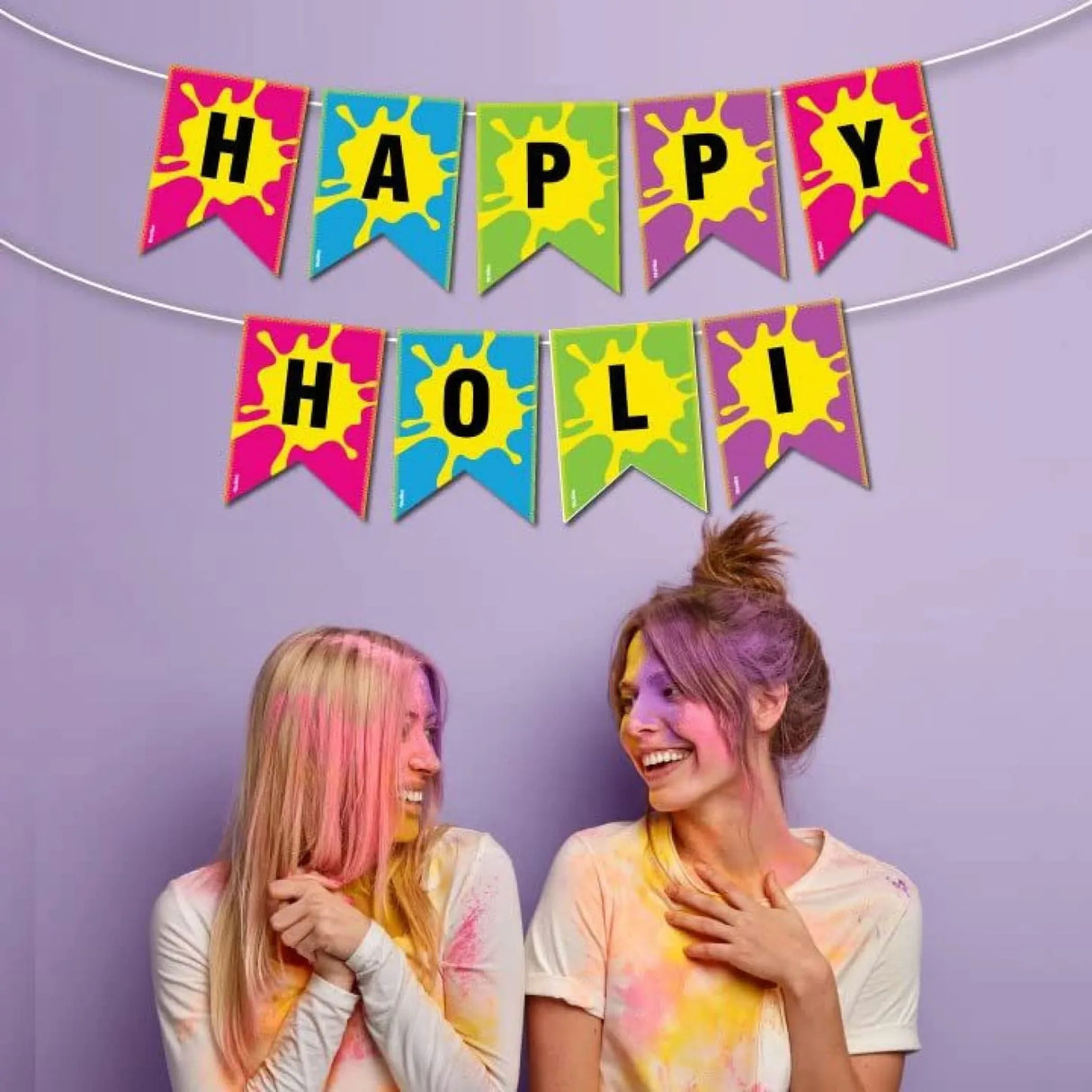 Happy Holi Banners Festival of Colors Indian Festival Colorful Bunting Diy Hindu Holi Decorations Home Indoor Outdoor Decoration Bollywood Party Supplies Home Decor Holi Ideas - LoveNspire