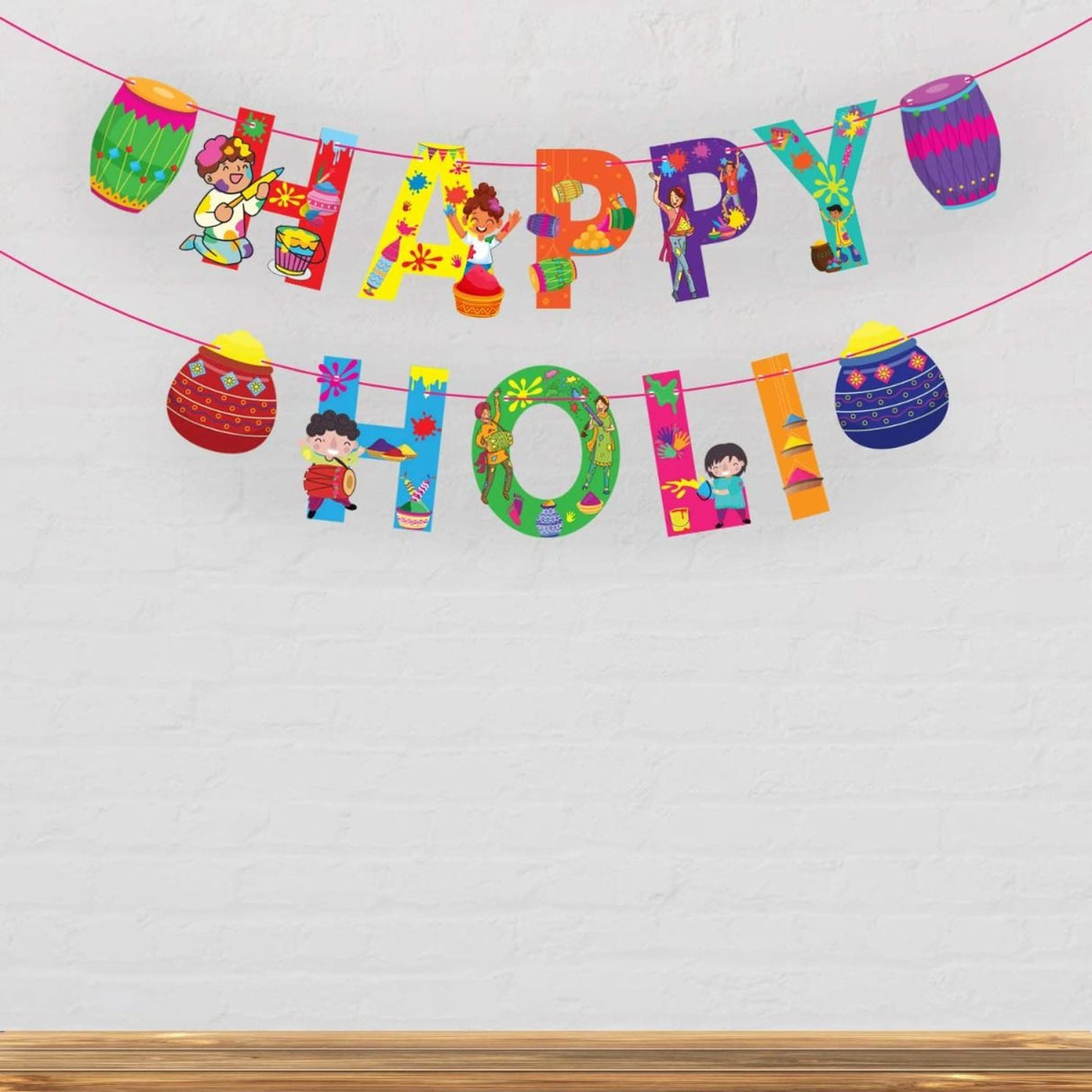 Happy Holi Banners Indian Festival Colorful Bunting Diy Festival of Colors Holi Decorations Home Indoor Outdoor Decoration Bollywood Party Supplies Home Decor Holi Ideas - LoveNspire