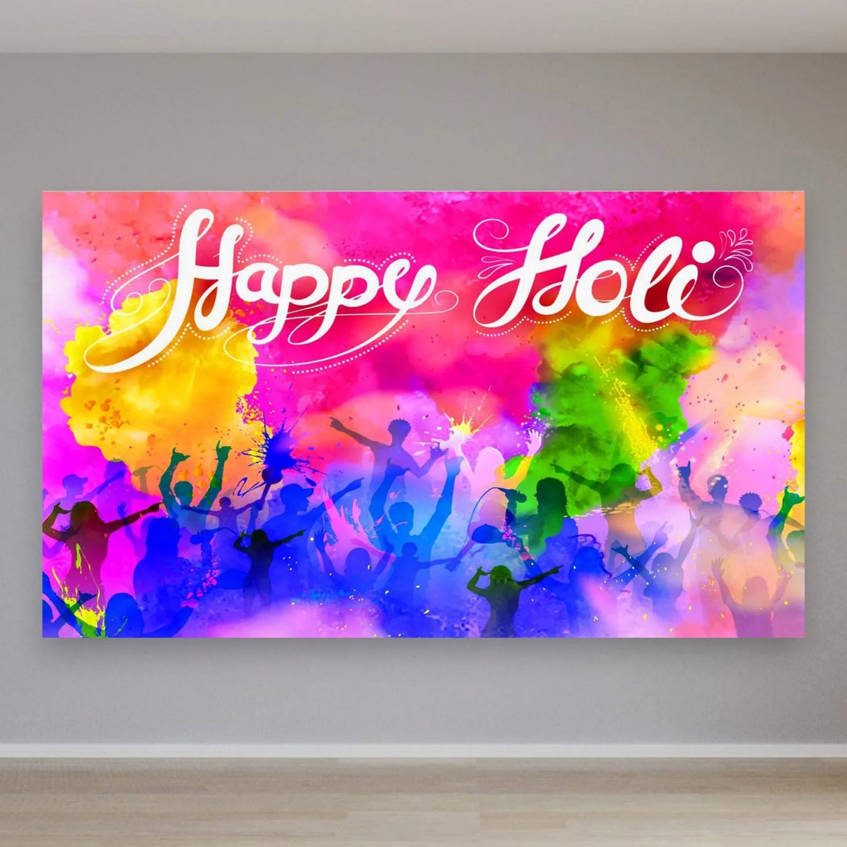 5x8 Ft Happy Holi Backdrop Cloth Banner Indian Hindu Colorful Holi Party Supplies Decorations Backdrop Indoor Outdoor Photography Home Wall Background Decoration - LoveNspire