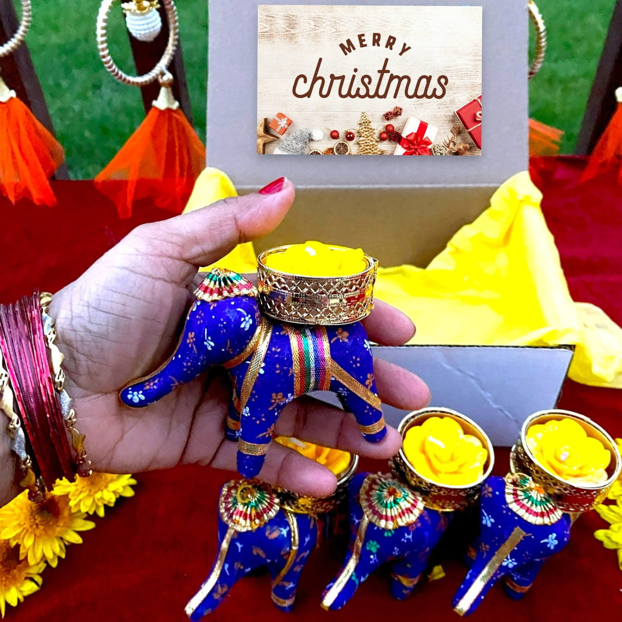 Happy Holiday Gift, Elephant Candle Holders, Christmas Gift Set, Dad Christmas Gift, Christmas Gift Women, Christmas Gift Tags, Christmas Gift Set, Christmas Gift Men - LoveNspire