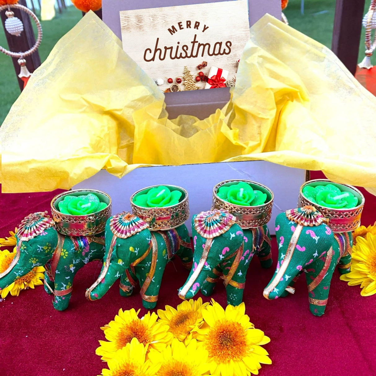 Happy Holiday Gift, Elephant Candle Holders, Christmas Gift Set, Dad Christmas Gift, Christmas Gift Women, Christmas Gift Tags, Christmas Gift Set, Christmas Gift Men - LoveNspire