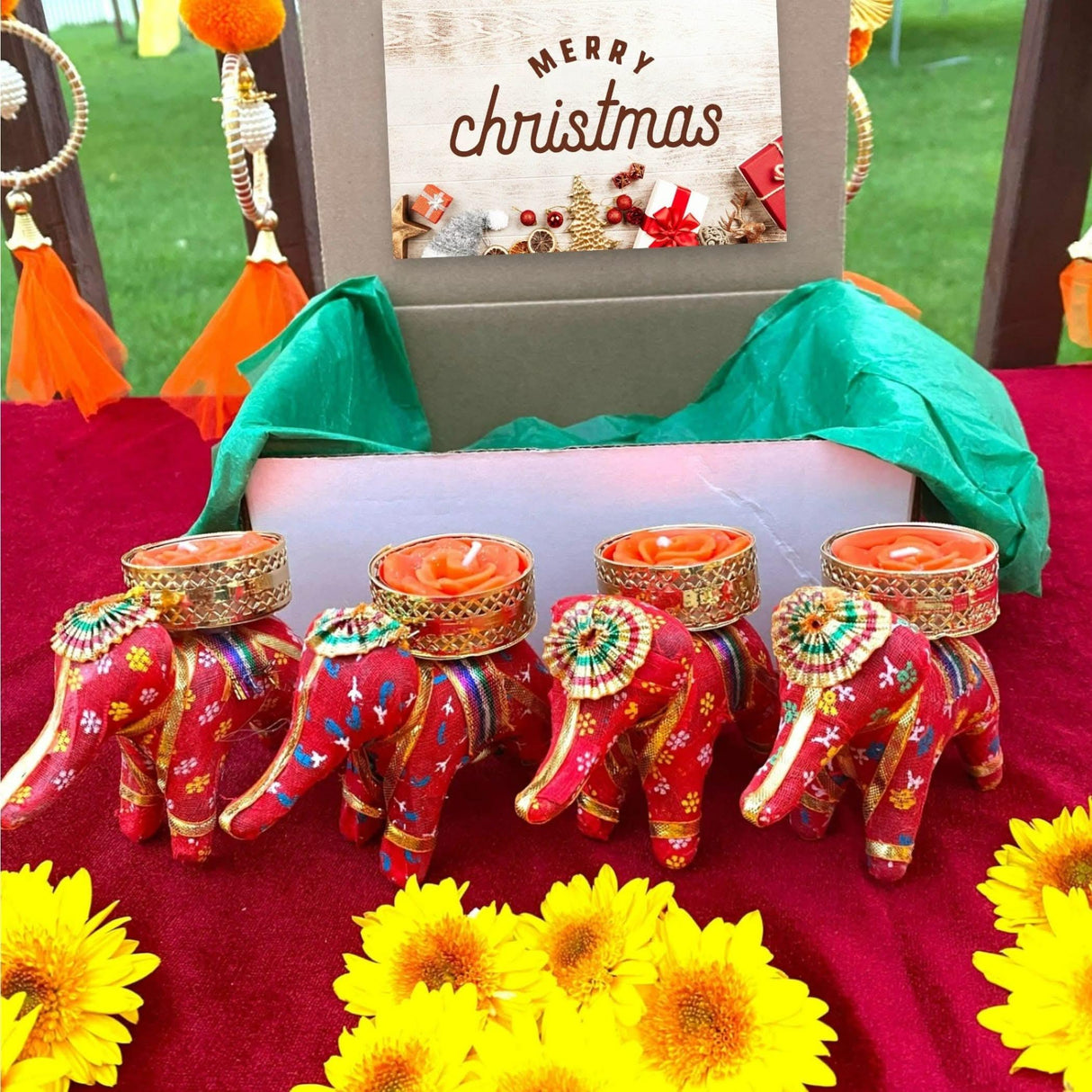 Happy Holiday Gift, Elephant Candle Holders, Christmas Gift Set, Dad Christmas Gift, Christmas Gift Women, Christmas Gift Tags, Christmas Gift Set, Christmas Gift Men - LoveNspire