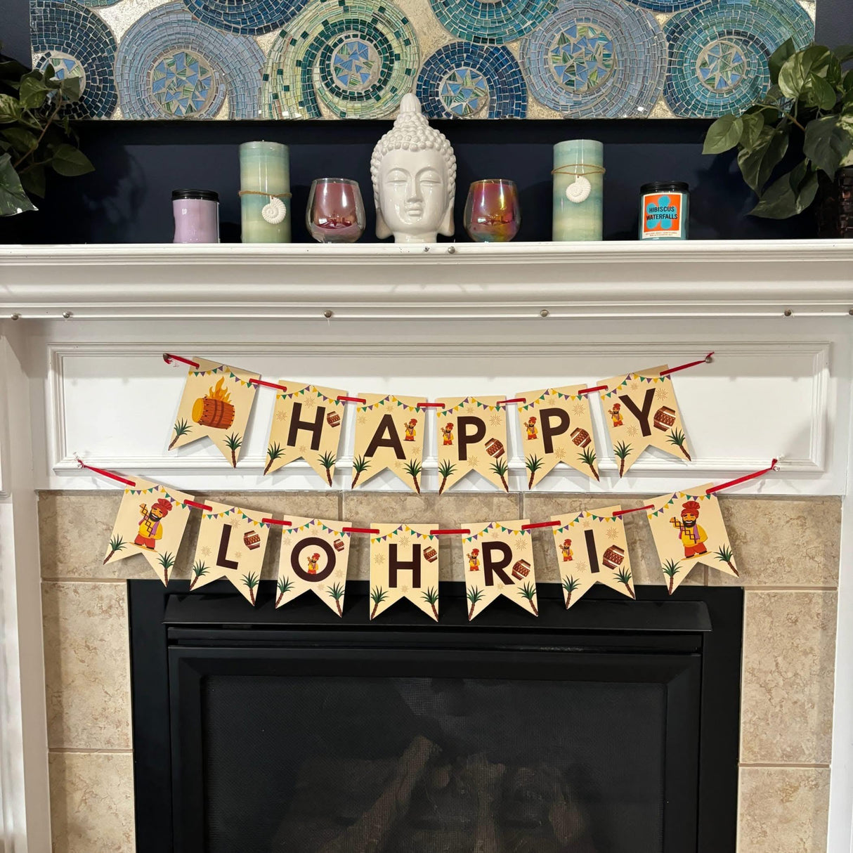 Happy Lohri Banner Lohri Theme Bunting for Decorations Indian Harvest Festival Party Banner Hindu Lohri Celebration Diy Sign Happy Lohri Letters Backdrop - Banners for Home Office - LoveNspire