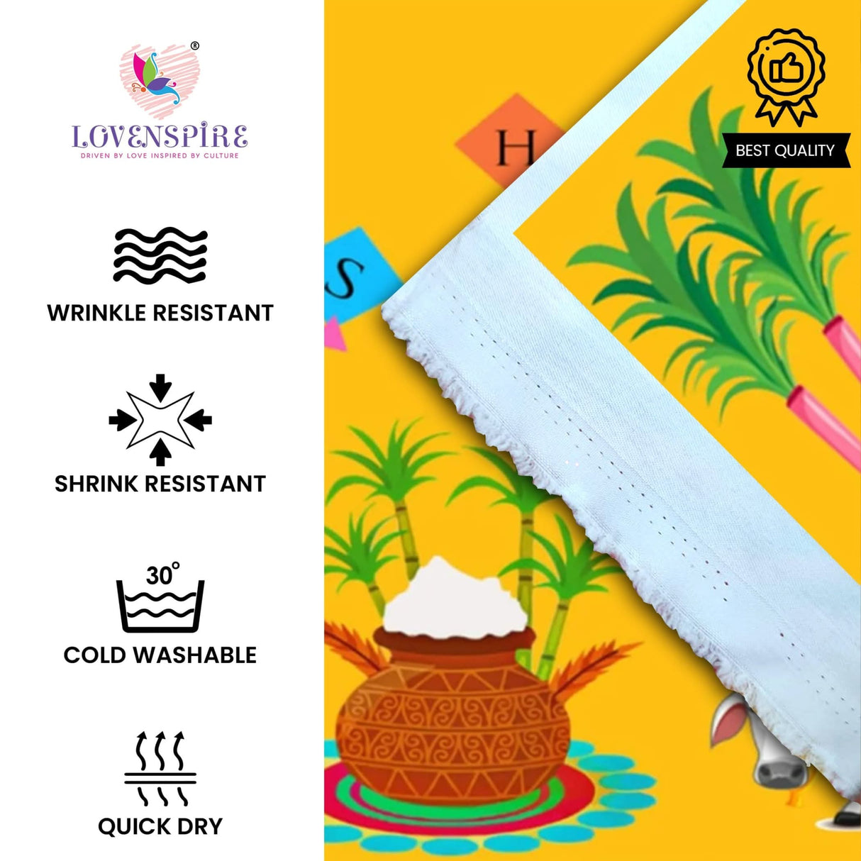 Happy Makar Sankranti Backdrop Banner - Sankranthi Decor Indian Harvest Festival Background Holiday Banner Wall Background Sankranti Party Celebration Decorations Photo Props - LoveNspire