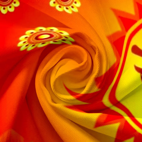 Happy Navratri Banner Indian Traditional Cloth 5x8 Feet Backdrop Indian Navratri Decor Pooja Wall Decor Indian Wall Art Photo Decor Banner Decorative Pooja Cloth Navratri Celebration - LoveNspire
