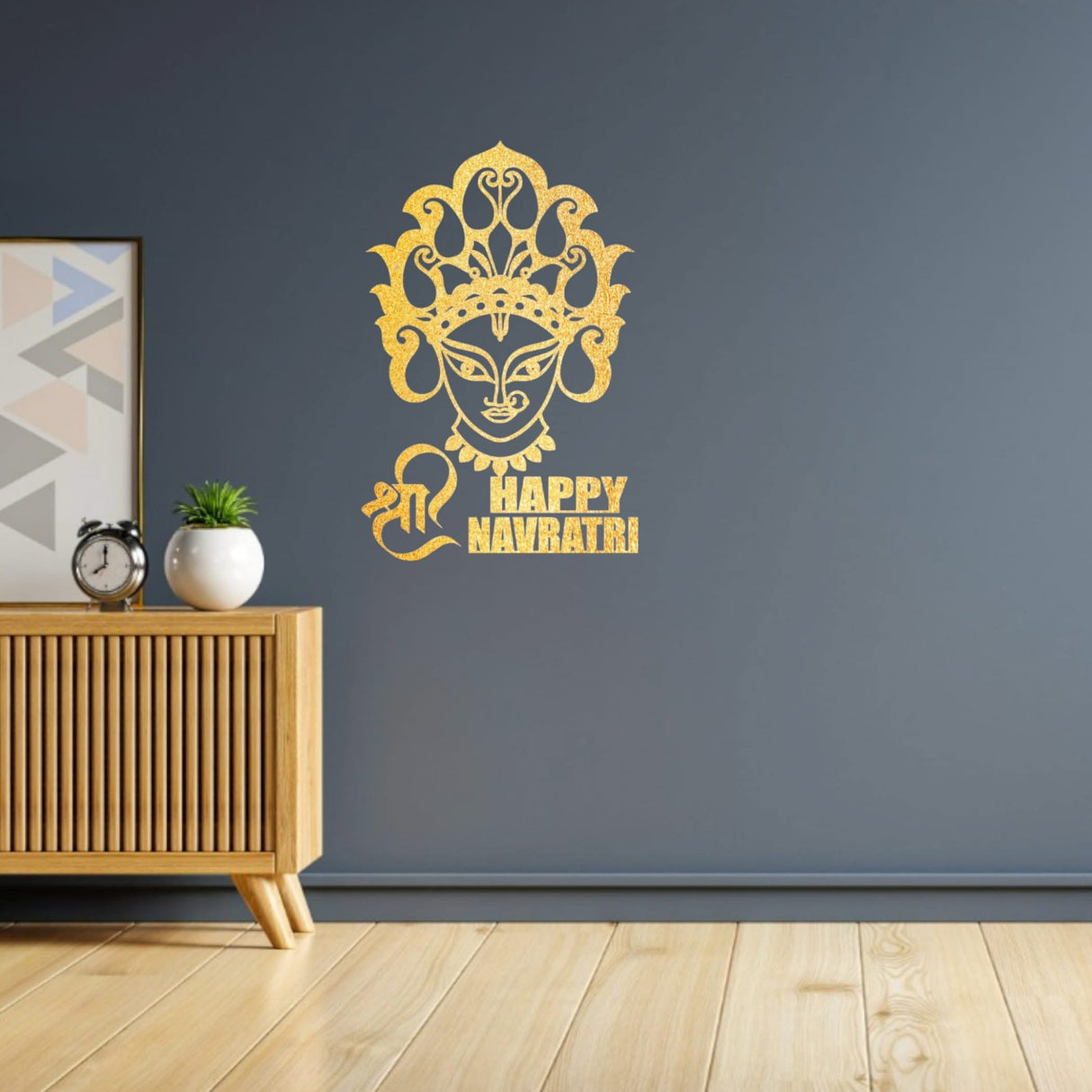 Happy Navratri Cutout, Happy Navratri Sign, Mata Face, Navratri Decoration, , Navratri Home Decor, Navratri Backdrop, Navratri Puja - LoveNspire