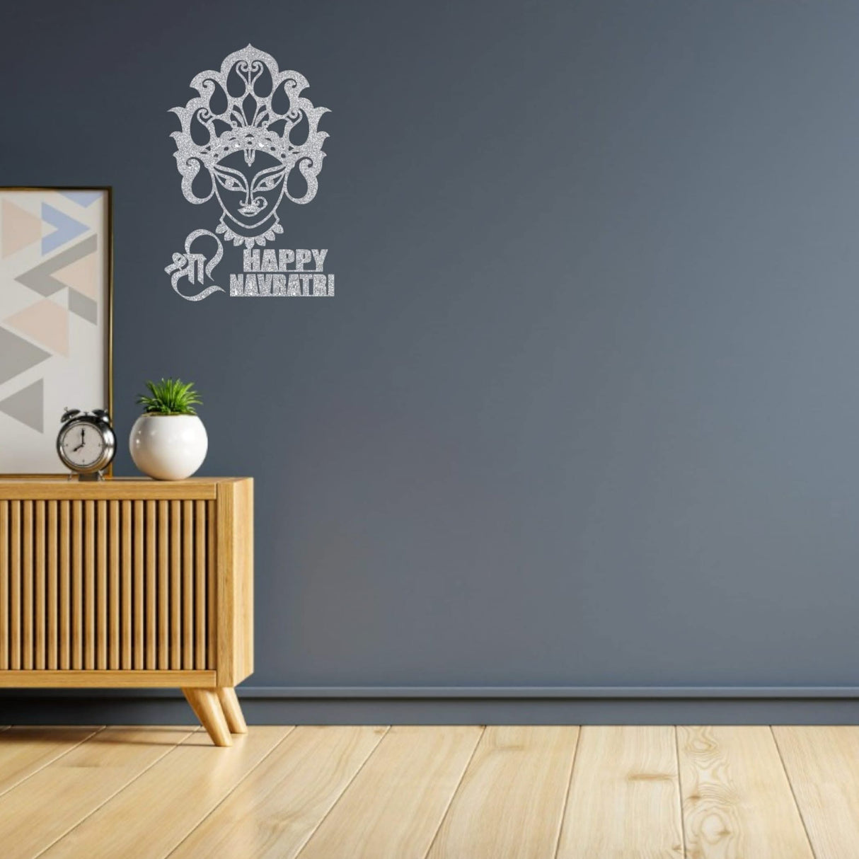 Happy Navratri Cutout, Happy Navratri Sign, Mata Face, Navratri Decoration, , Navratri Home Decor, Navratri Backdrop, Navratri Puja - LoveNspire