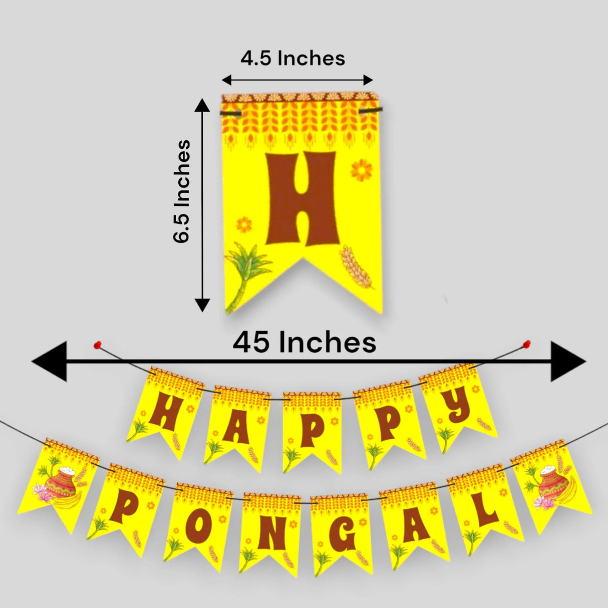Happy Pongal Banner Pongal Theme Bunting for Decorations Indian Harvest Festival Party Banner Tamil Party Celebration Diy Sign Happy Pongal Letters Backdrop - Banners for Home & Office - LoveNspire