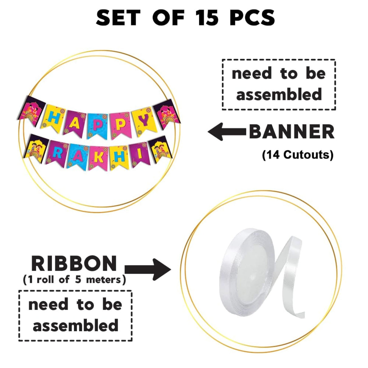 Happy Rakhi Banners Indian Festival Rakhi Raksha Bandhan Bunting Diy Home Indoor Outdoor Decoration Bollywood Party Supplies Home Decor Ideas - LoveNspire