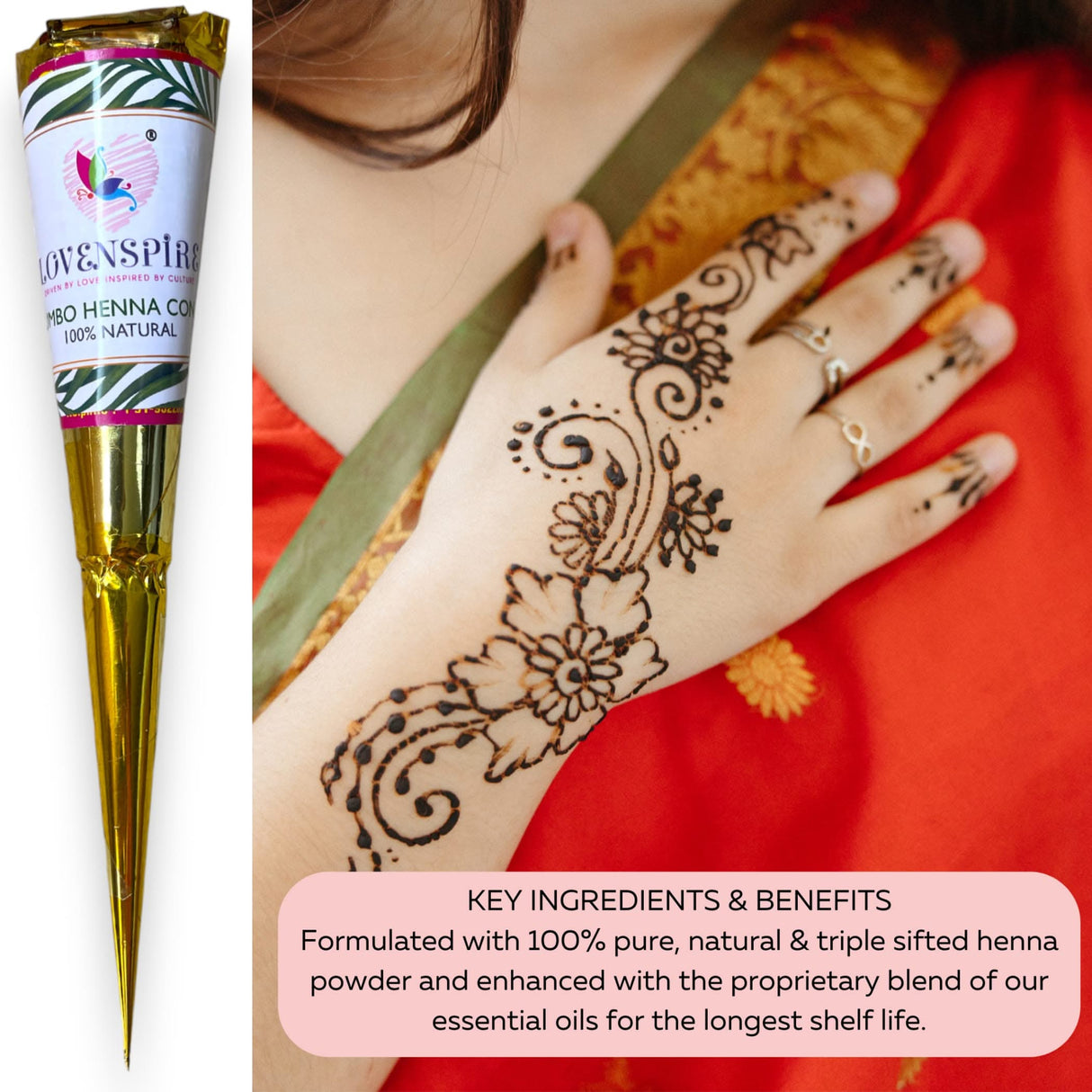 Henna Cones, Henna Tattoo, Mehndi Cones, Organic Henna Cones, Natural Handmade,temporary Henna Tattoo, - LoveNspire