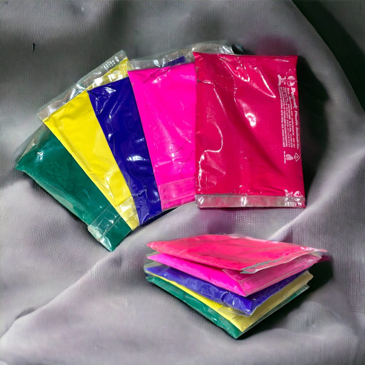 Holi Colored Powder Pack of 1/5/25 Multicolor Powders 50 Grams Each Holi Festivals Gender Reveal Parties Photography, Tie Dye Fun Runs Party Indian Festival (red,yellow,green,pink,purple) - LoveNspire