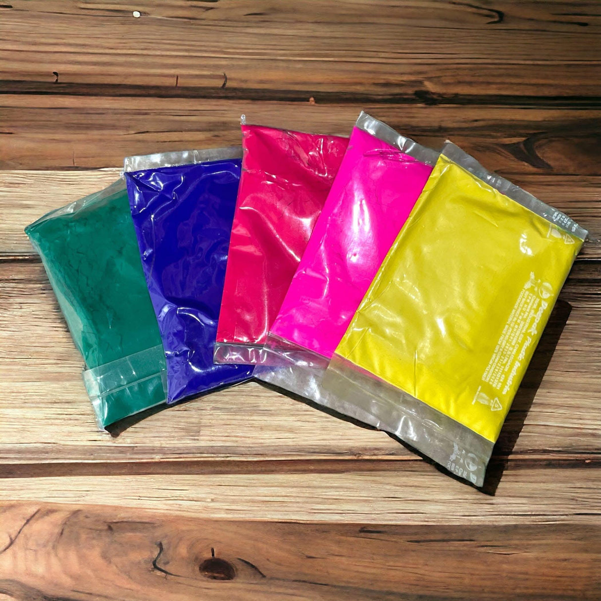 Holi Colored Powder Pack of 1/5/25 Multicolor Powders 50 Grams Each Holi Festivals Gender Reveal Parties Photography, Tie Dye Fun Runs Party Indian Festival (red,yellow,green,pink,purple) - LoveNspire